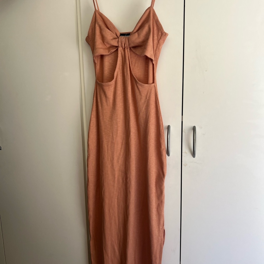 Cabo Vibes Rust Cut Out Midi Dress - Tally Weijl - made in Italy - Size S